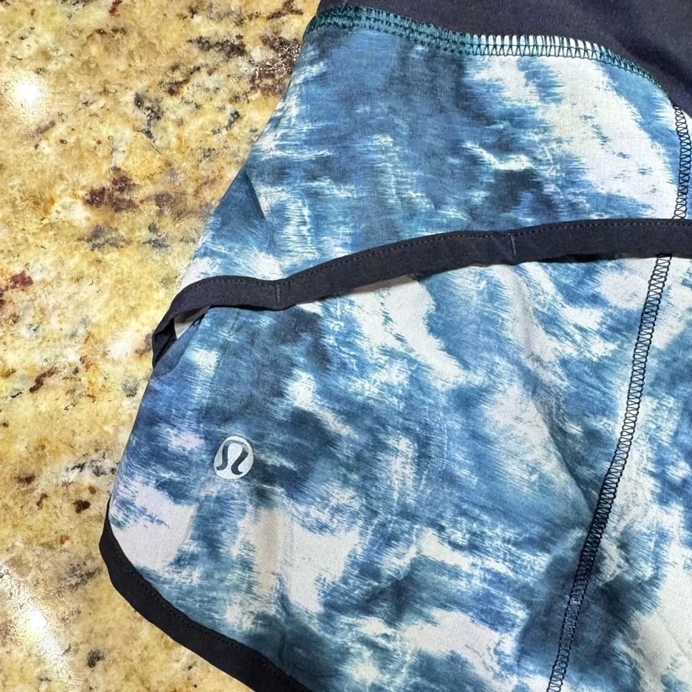 lululemon athletica Blue Tie-Dye Athletic Shorts